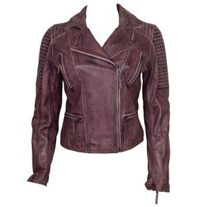 CLASSIC WOMEN’S MOTORCYCLE LEATHER BIKER JACKET